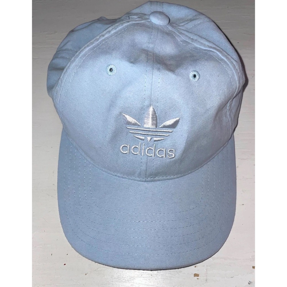 Adidas Originals Relaxed Plus Baseball Hat Womens‎ OSFW Aero Blue Logo Strapback